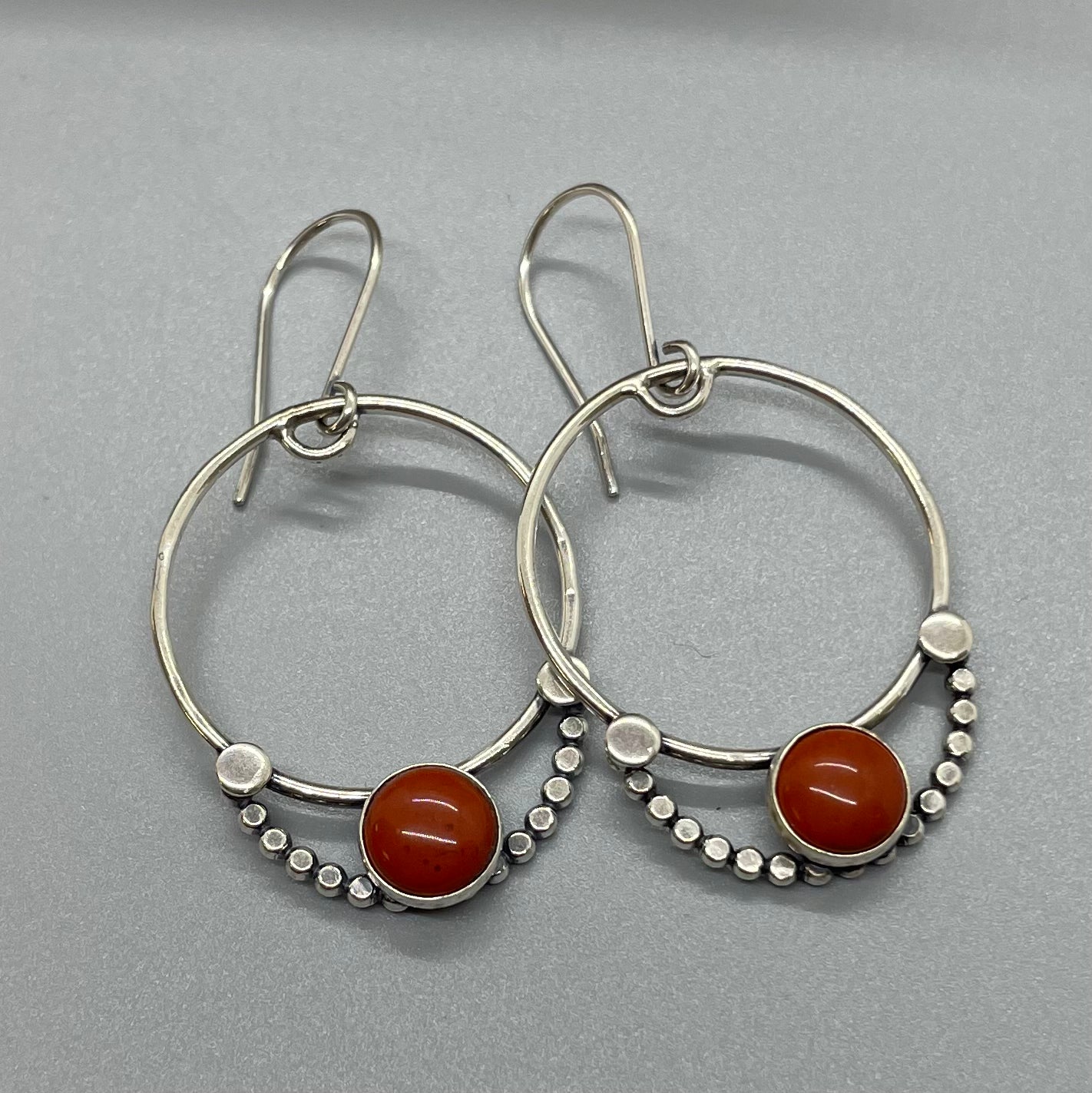 Red Jasper Hoops