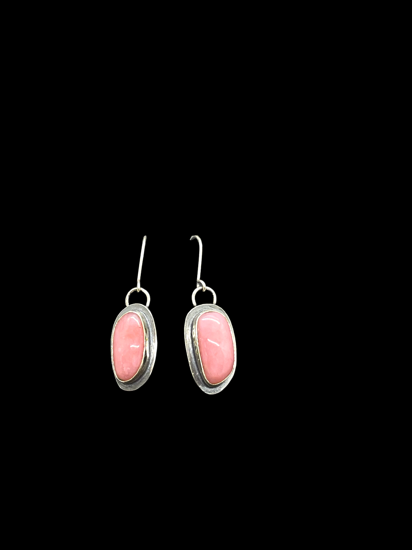 Pink opal earrings